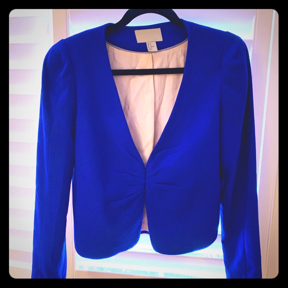 H&M electric blue jacket size 10